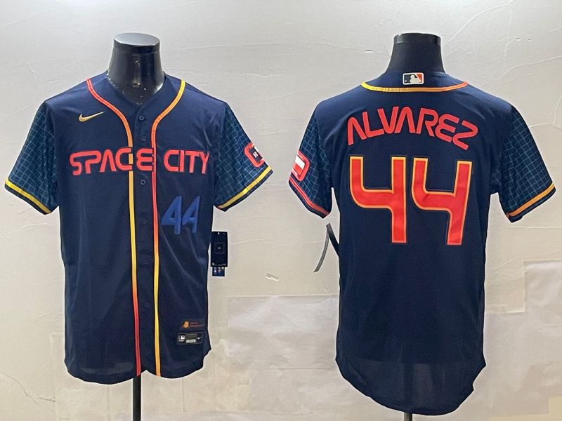 Men Houston Astros #44 Alvarez Blue City Edition Elite 2025 Nike MLB Jersey style 2->houston astros->MLB Jersey